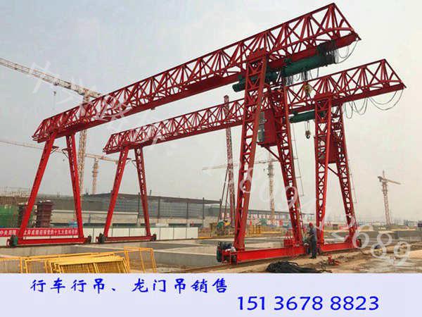 广西梧州龙门吊租赁20吨15米跨花架龙门吊钢材厂用